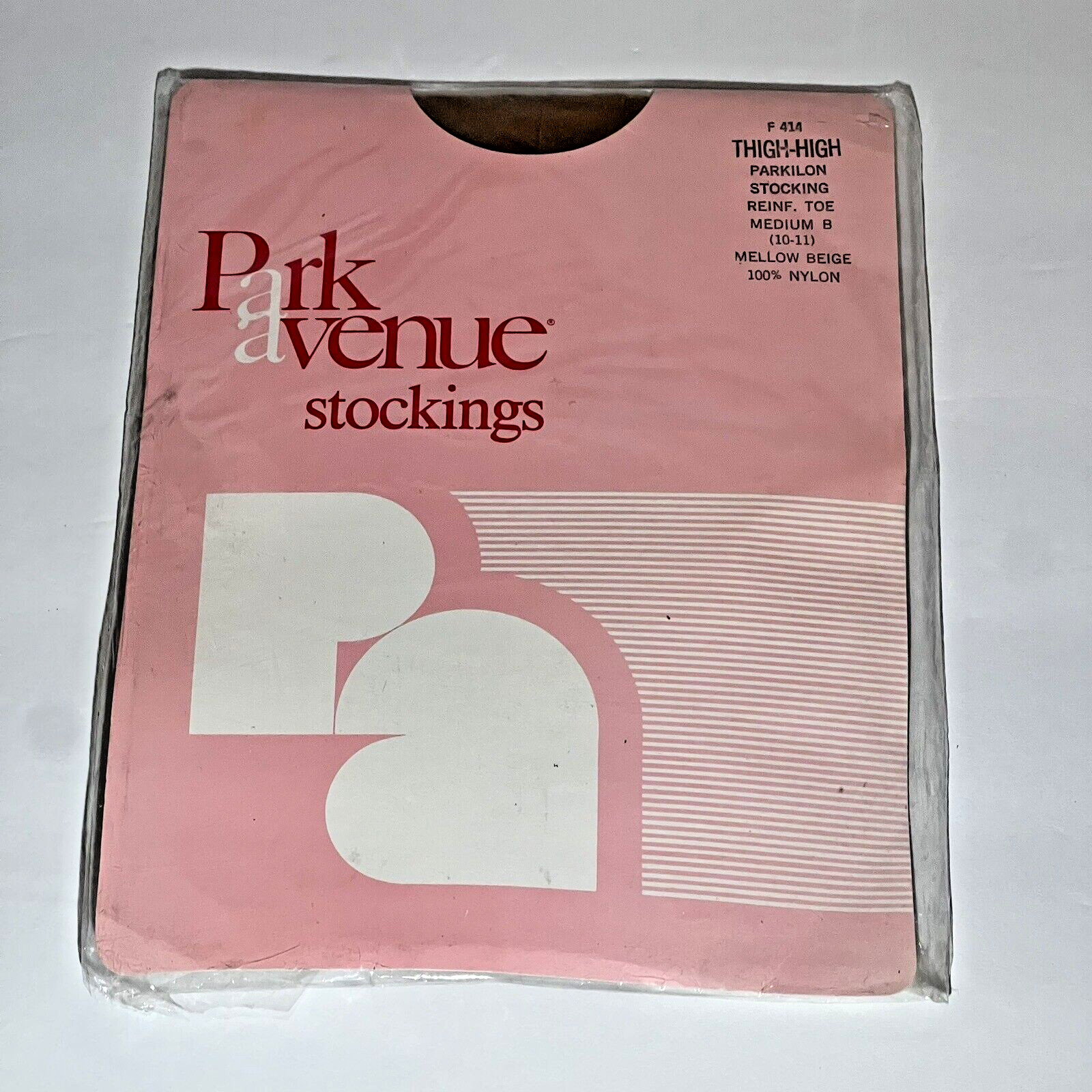 Park Avenue Stockings Thigh-Hi Parkilon Mellow Beige Reinf. Toe Medium B 10-11