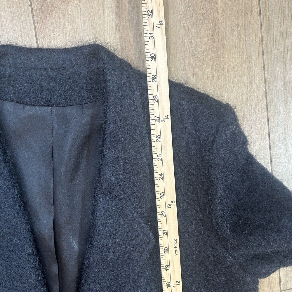 Vintange Lombardi Classic Sportswear Mohair Wool Lined Blazer Jacket Sz 16 Black