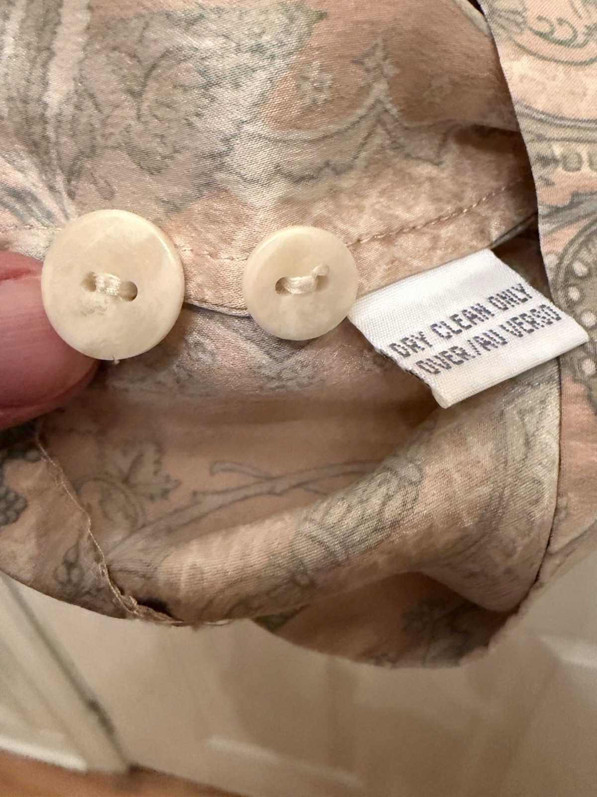 VINTAGE Liz Claiborne Collection 100% Silk Cottagecore Floral Blouse Top Sz 12