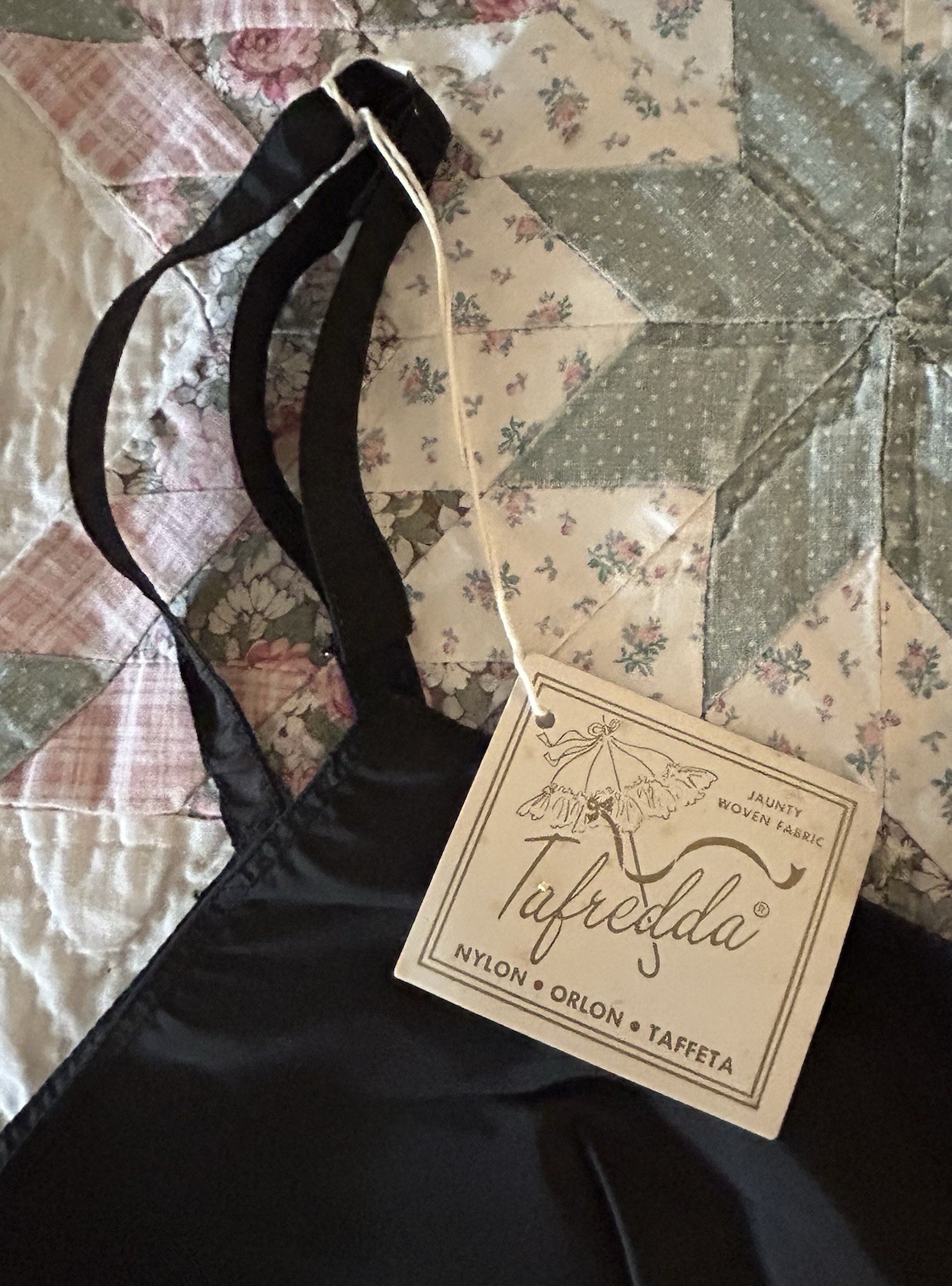 Tafredda Snip It Vtg Slip Lingerie Black 32 Nylon Orlon Taffeta NWT