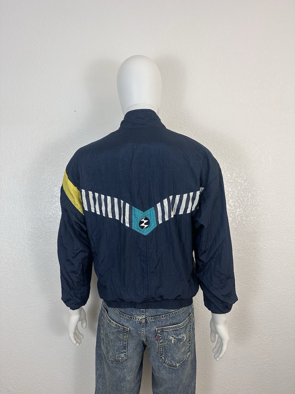 Vintage IXSPA Windbreaker Jacket Jamie Sadock 80s 90s Nylon Star Zipper Sz S