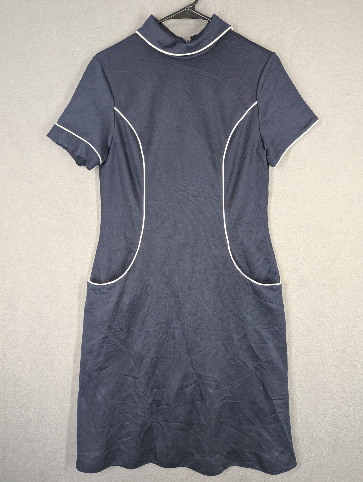Vintage 60’s MOD Bleeker Street Mid Century Modern Mini Dress Pockets Stewardess