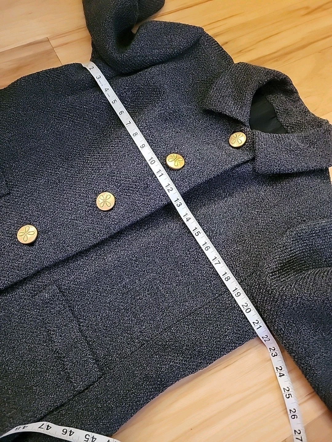 Vtg Sycamore De Jongs 100% Pure Wool Coat Made In USA Gray Approx Size Sm – M*