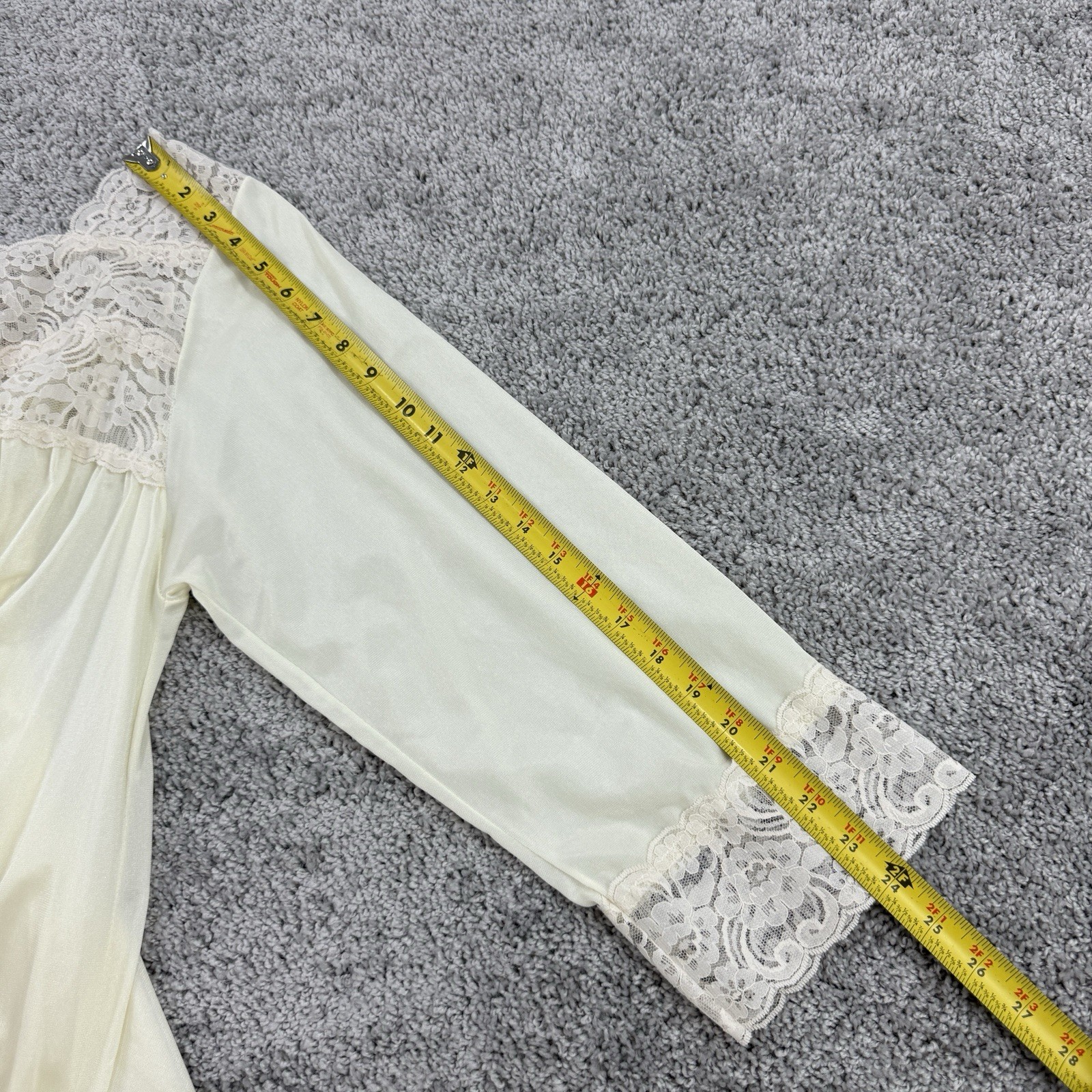 VTG Jill Andrea Nightgown M Cottagecore Prairie Lace Modest Bridal Victorian