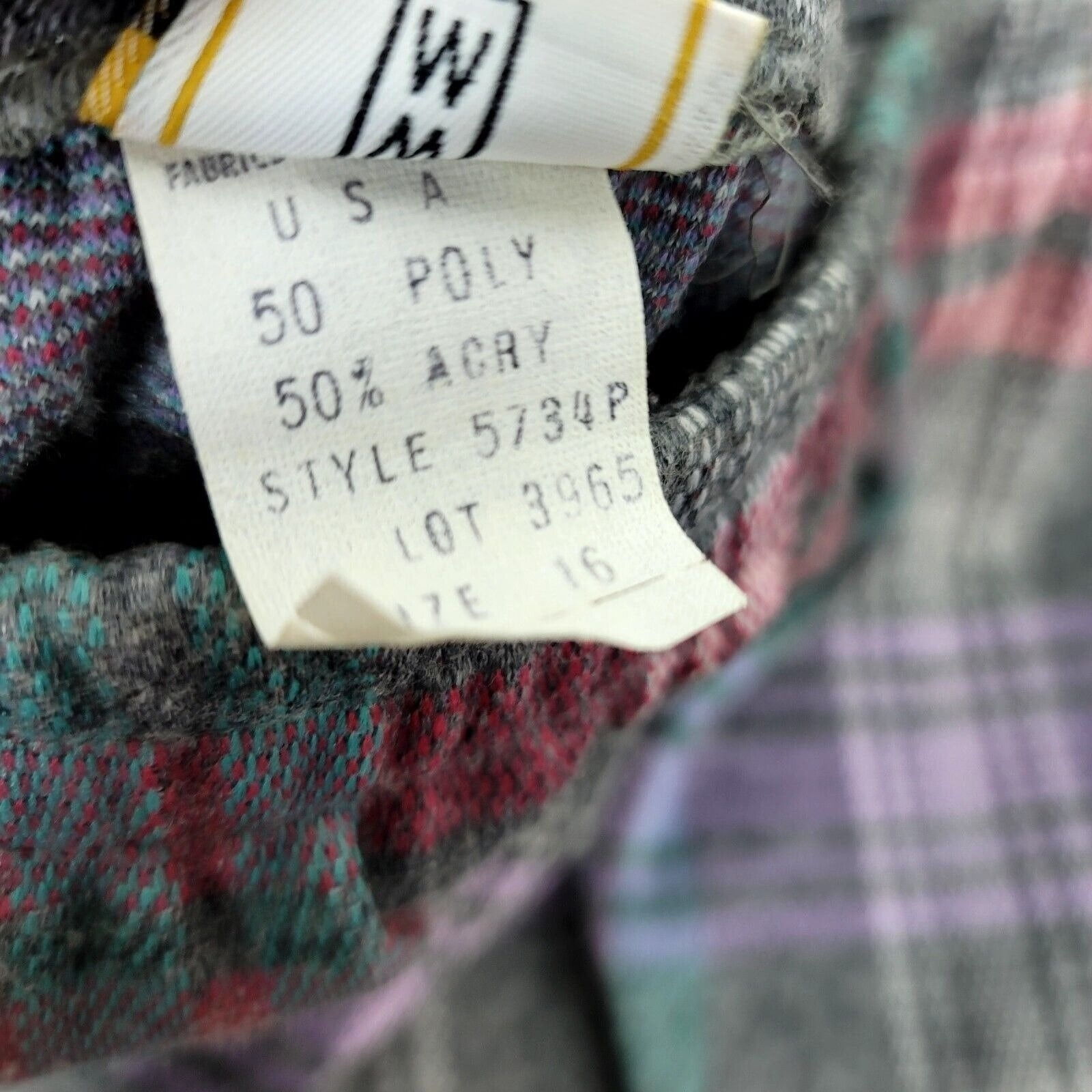 Wardrobe Maker Vintage 70s Plaid A-Line Skirt USA Elastic Waist Academia