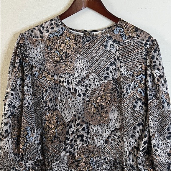 Vintage Neiman Marcus Montage Dimensions Pattern Dress Sleeves Plus Sz Designer