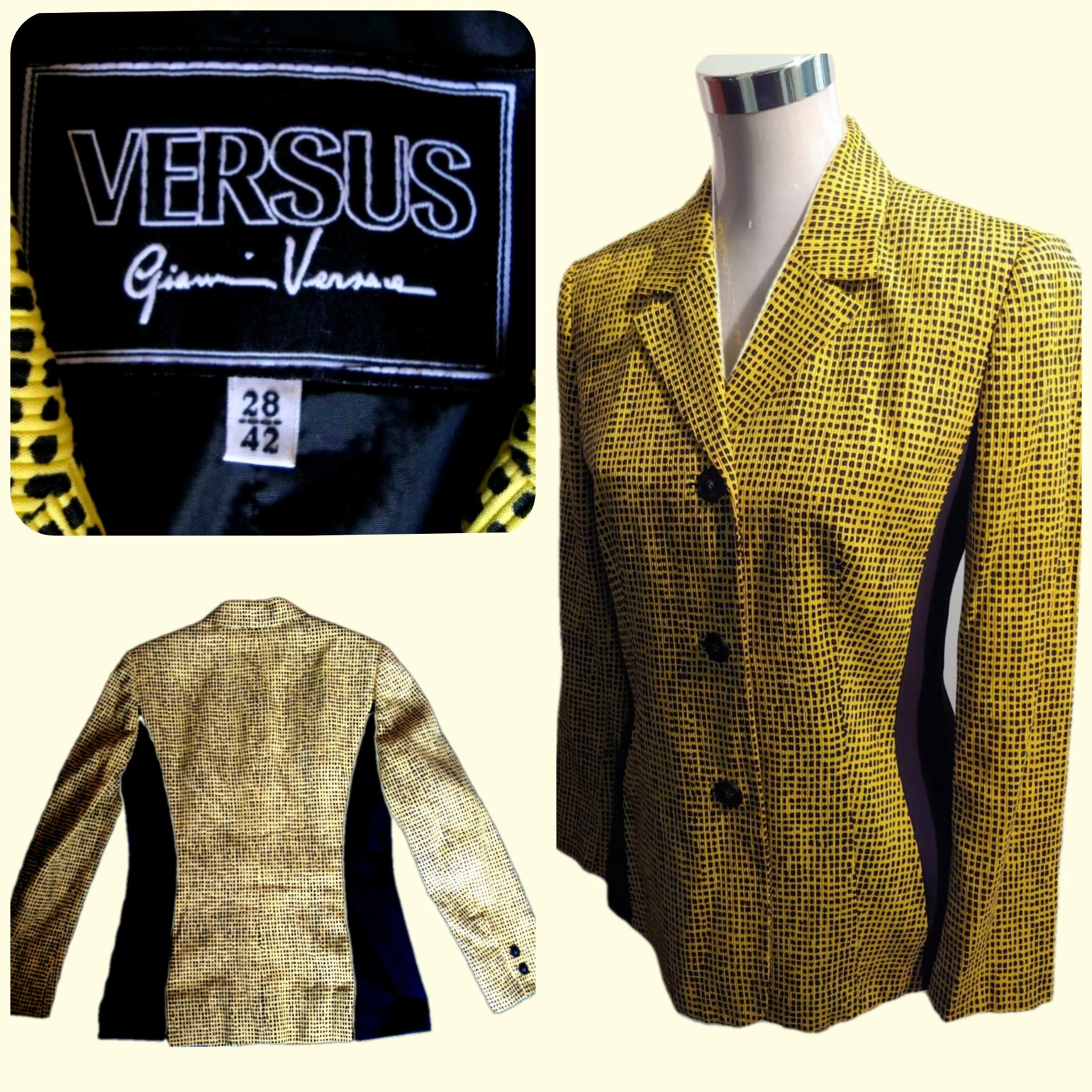 JACKET woman 90’s VERSUS Gianni Versace size 42-28 circa S/M made in Italy Rare
