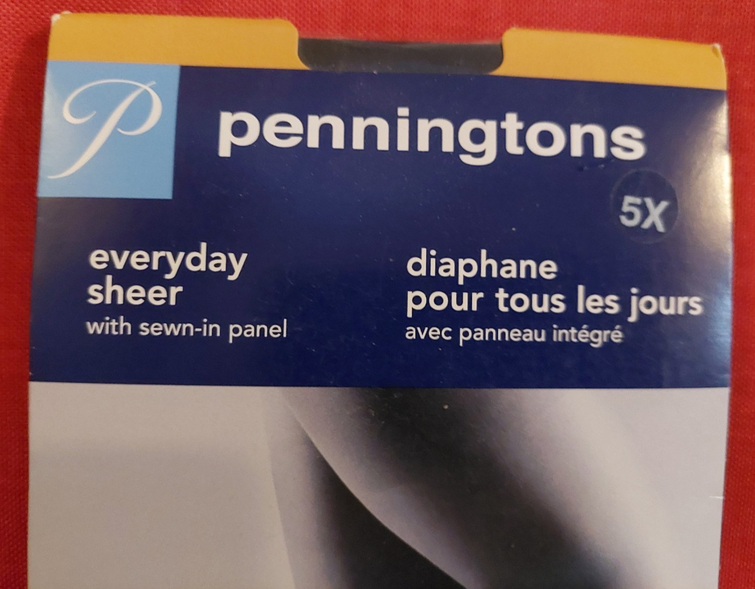 Vintage Pantyhose Penningtons Queen Size 5X Color Black BFRIP2