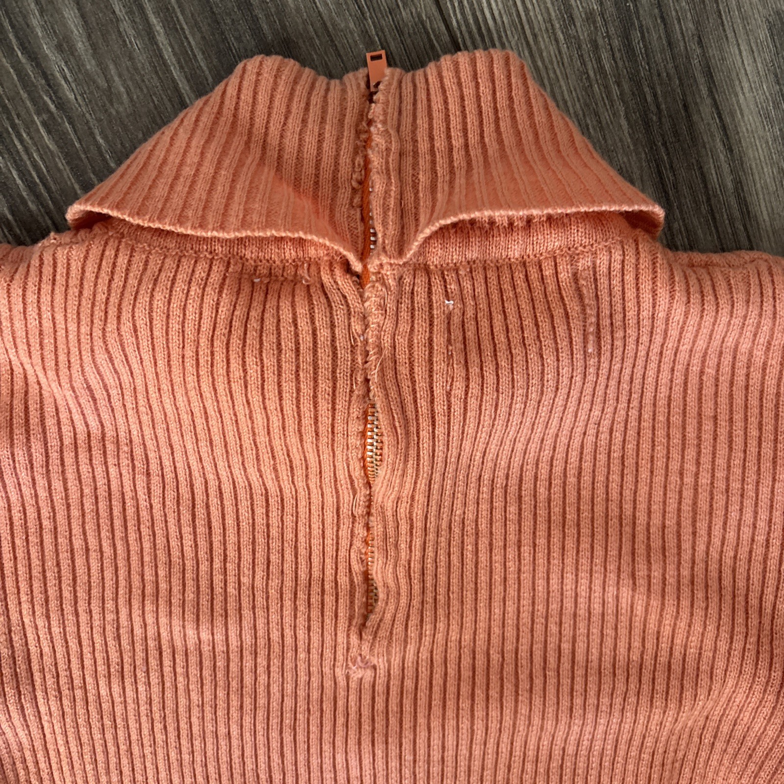 Finest quality, knitwear Rib-Knit Turtleneck Sweater made in Korea M