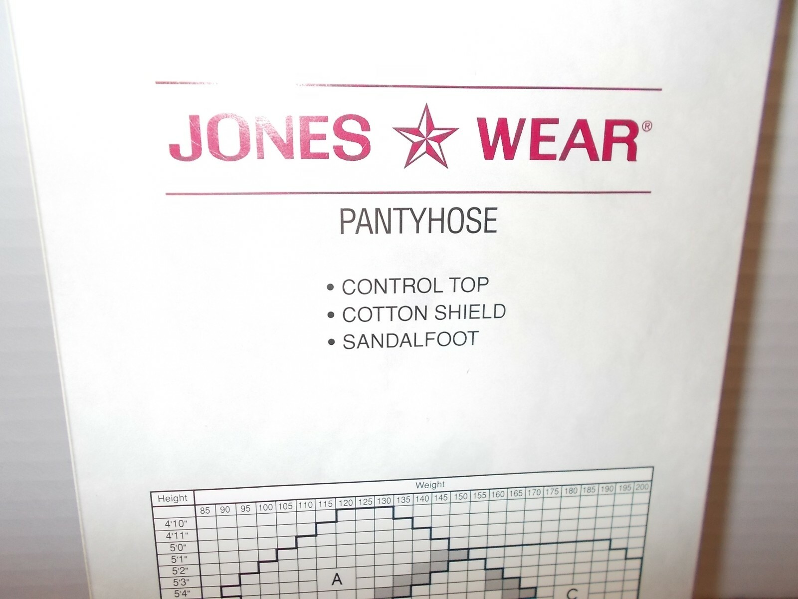 Jones Wear Pantyhose 3 Pair Control Top Lycra Sheer BLACK Size B NEW SEALED