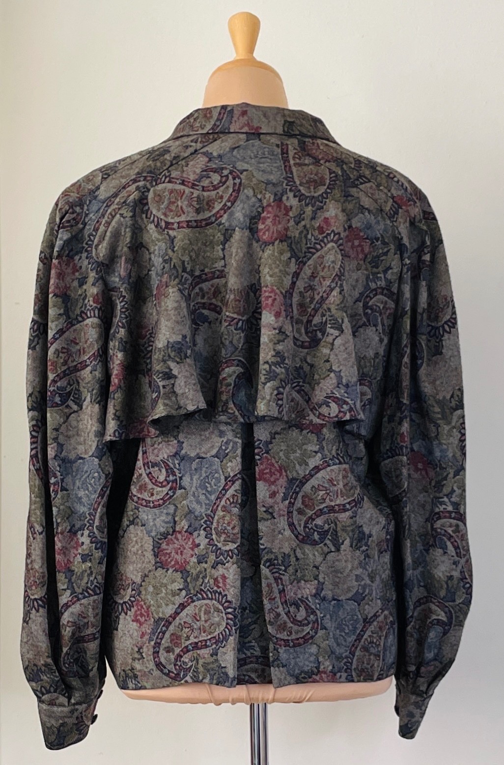 Vintage 80’s Ted Lapidus Paris Size 36 S/M Paisley Floral Jacket Blouse France