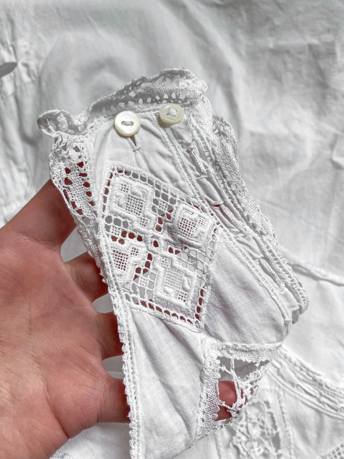 Authentic Edwardian Antique White Linen Lace Lingerie 1905-1912
