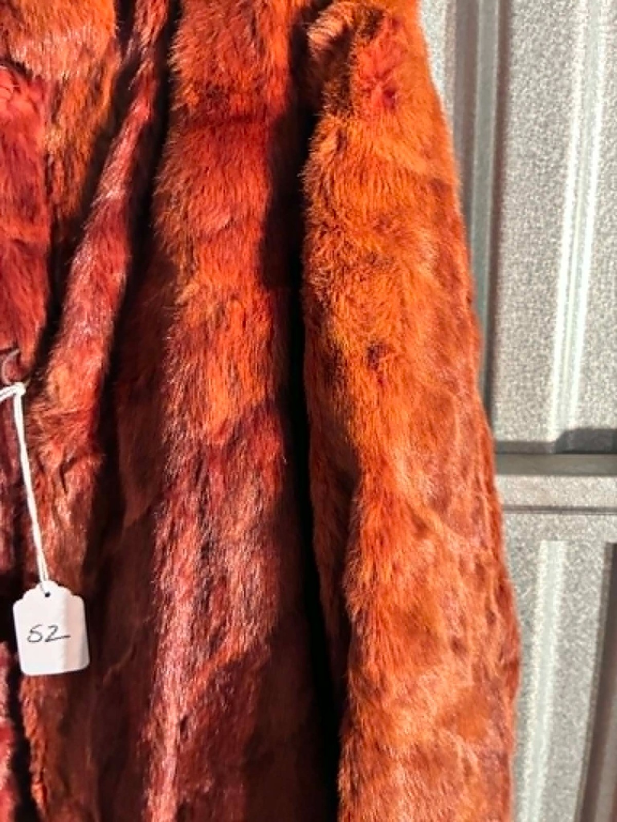 Vintage Cinnamon Brown Genuine Mink Fur Stroller Swinger Long Coat Size L/XL