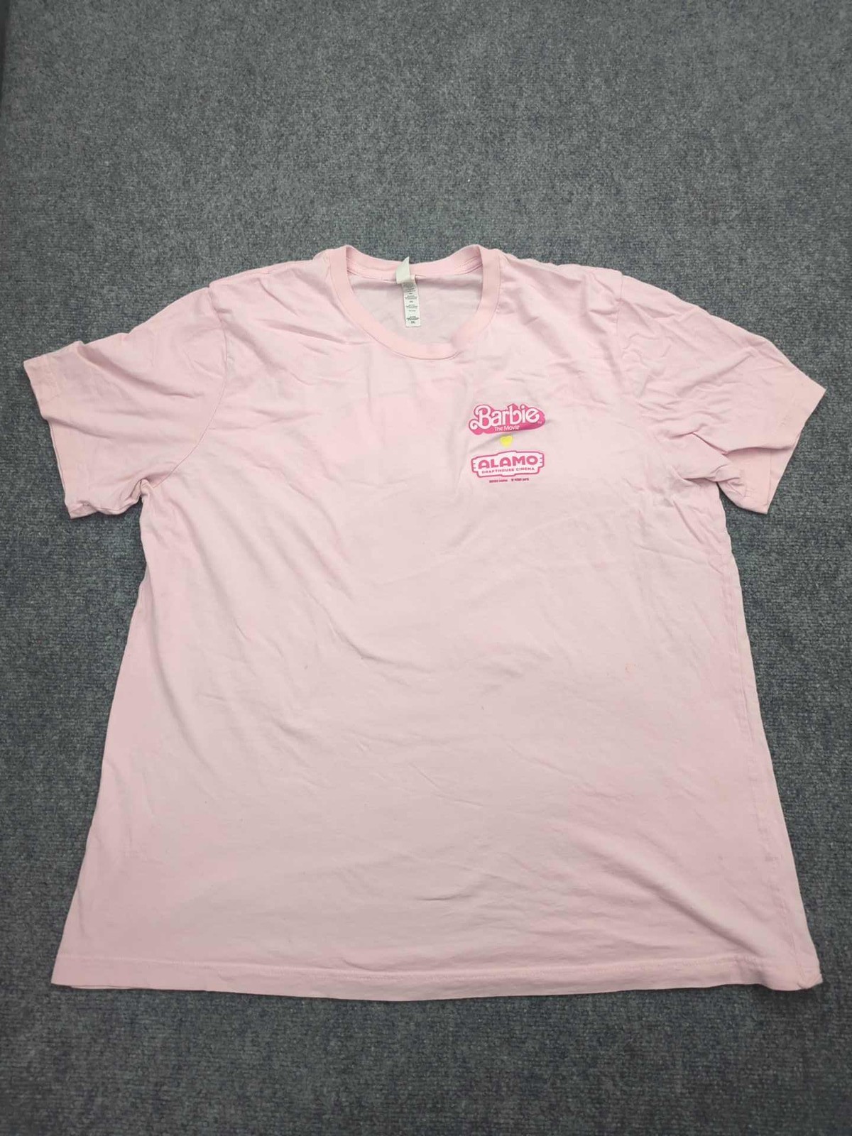 Barbie The Movie x Alamo Drafthouse Pink T-Shirt Women’s 2XL Bella+Canvas 2023