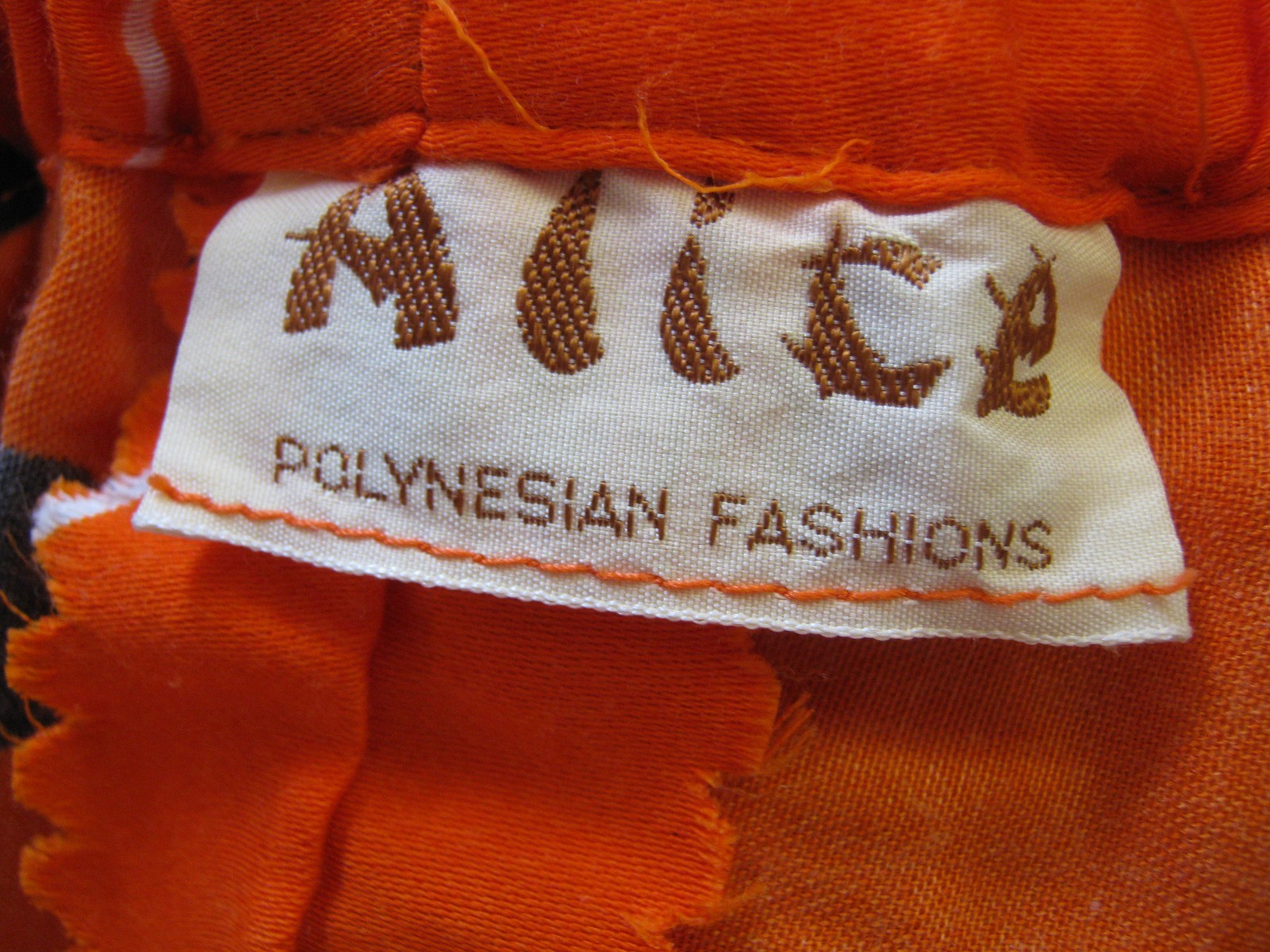 VTG 60’s Alice Polynesian Fashions Skirt Size Small Long Mod Bold Print Aloha