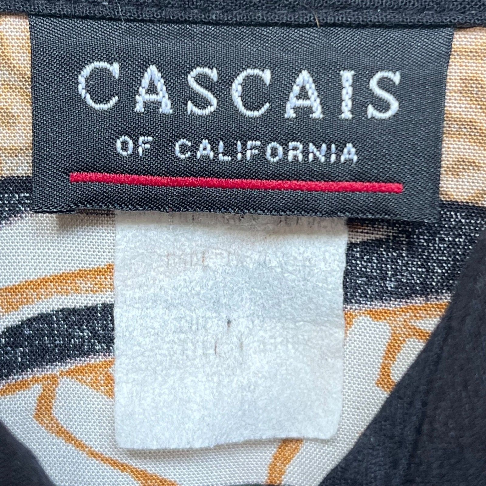 Vintage Cascais of California Collection Size XL Tribal Animal Print Blouse Top