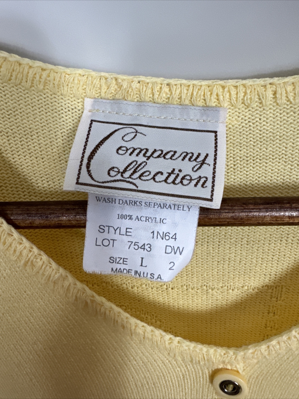 Vintage Company Collection Short Sleeve Cardigan Dragonfly Inset Sweater Size L