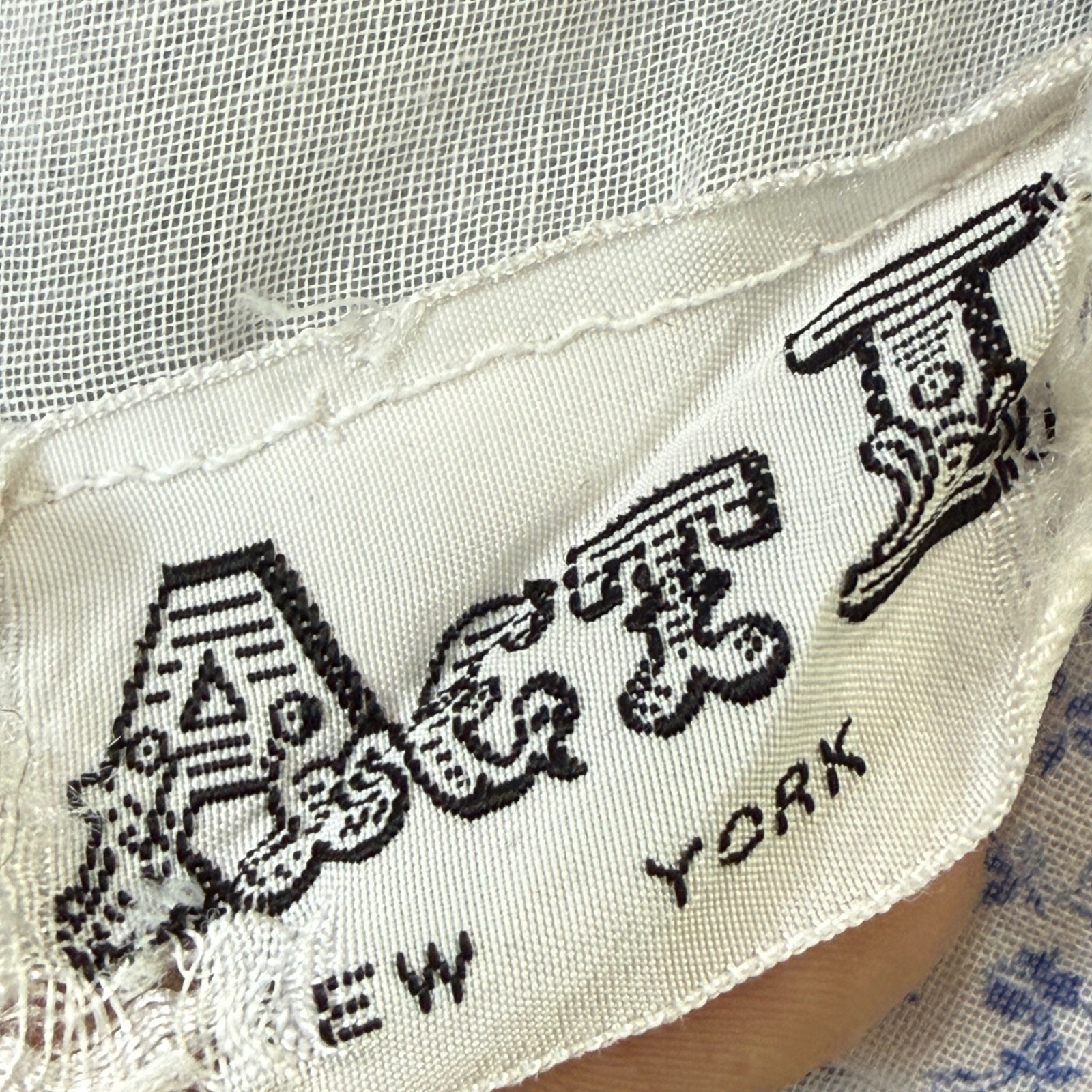 Vintage ACT I New York Floral Cottagecore Midi Prairie Dress Blue White Lace XS