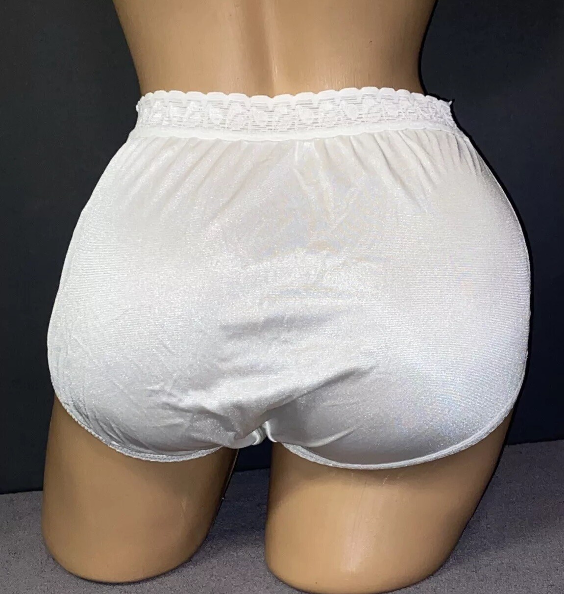 Vintage White Granny Panties~TR Bentley~Girdle~sissy Nylon Underwear~panty Sz 8