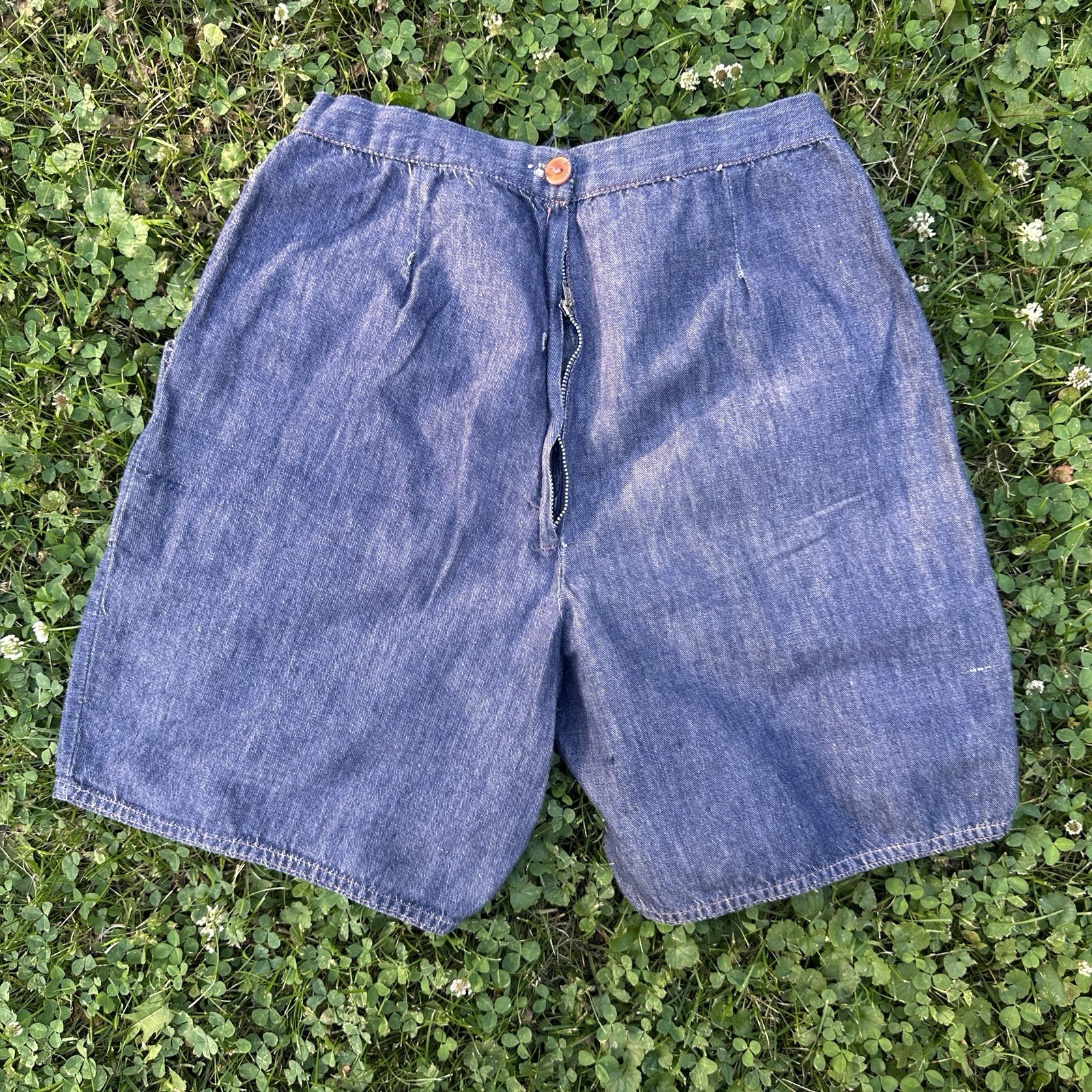 Vintage Womens Shorts Lot Denim Side Zip 30s 50s 60s 70s XS S M