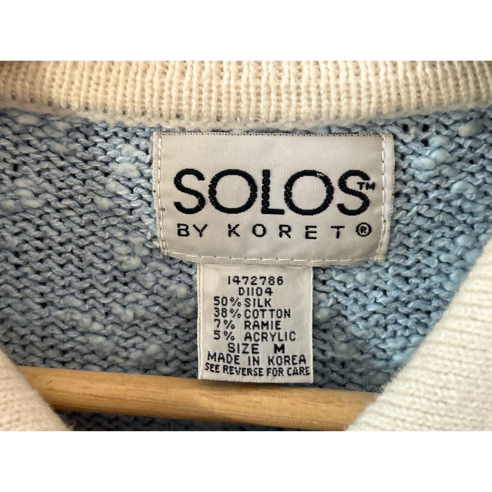 Vintage 90s Solos by Koret Polo Sweater Pastel Grandmacore Colorblock, knitwear