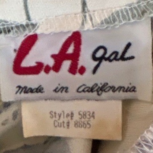 Vintage 90s L.A. Gal Maxi Dress White Blue Floral Lace Cottagecore USA Tea Party