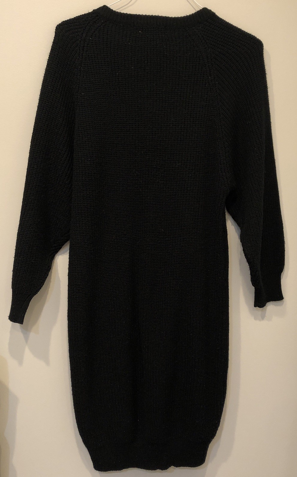 Vintage A’Milano Women’s Long Black Sweater Dress 1980’s 90’s Y2K Medium