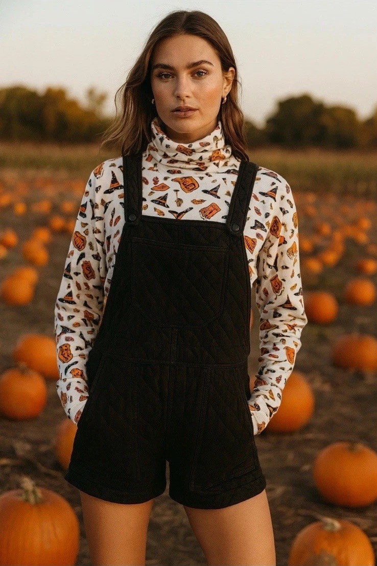 Vintage 90s The Eagle’s Eye Halloween Turtleneck M | Pumpkin Witch Candy Print