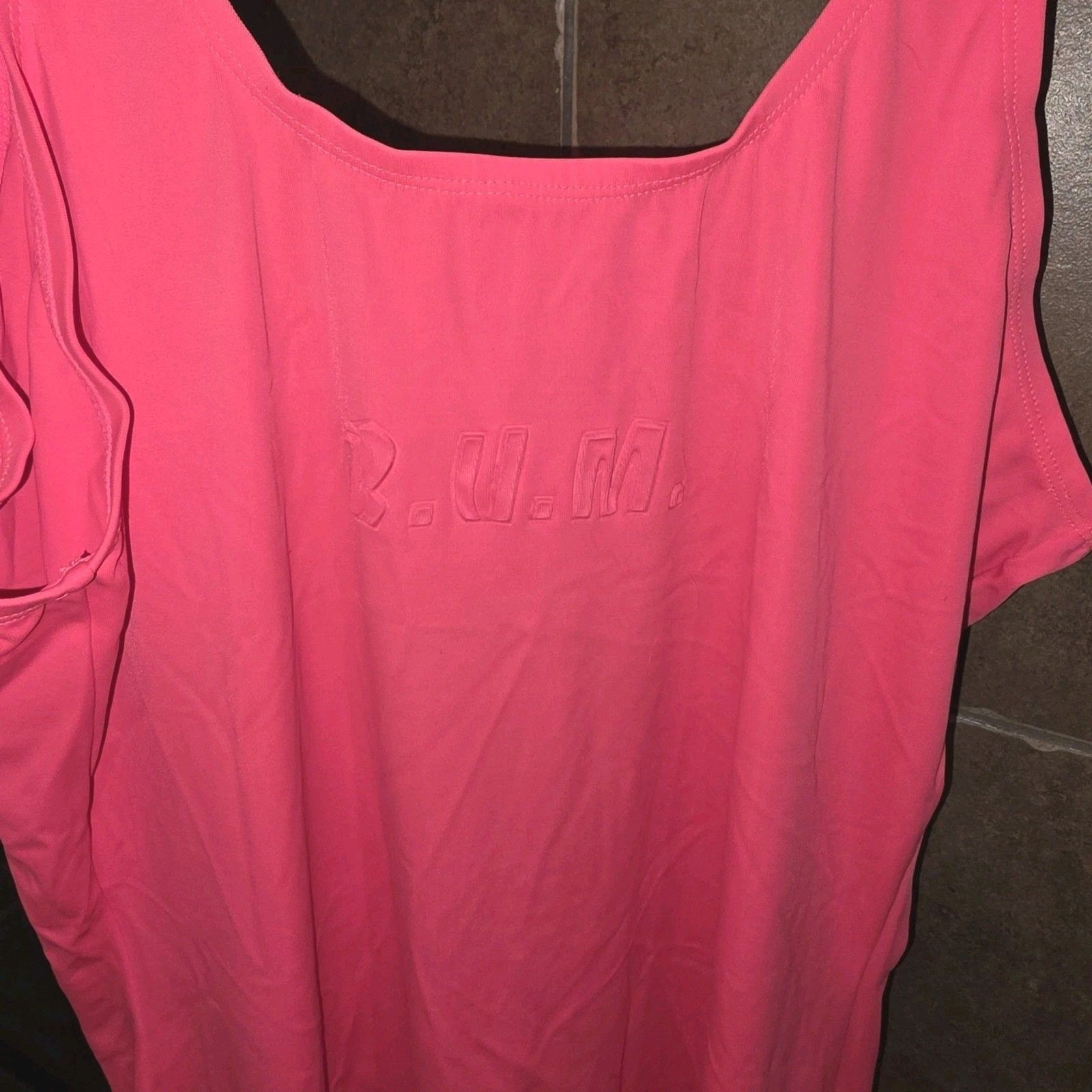 B.U.M. EQUIPMENT Sz 13/14 Vintage 90s Y2K Embossed Logo Embossed Logo Mini Dress