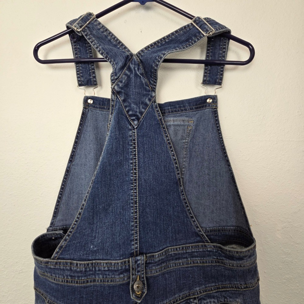 Gloria Vanderbilt Womens Denim Overall Dress Blue Pinafore Jumper Medium Wash