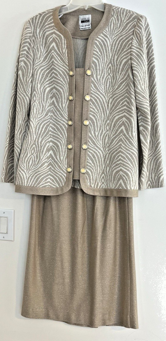 Vintage Leslie Fay Women’s Size 10 Top & Skirt Set Excellent Condition