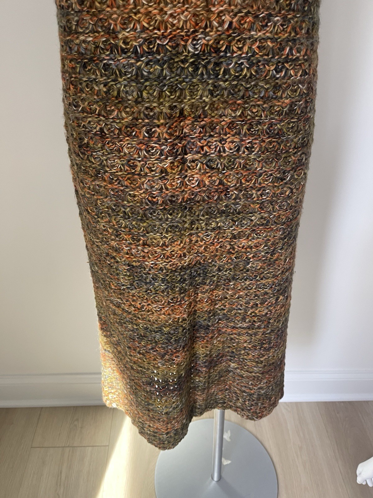 Bernat Klein Vintage Wool Dress Cardigan Sweater Set Chunky Knit