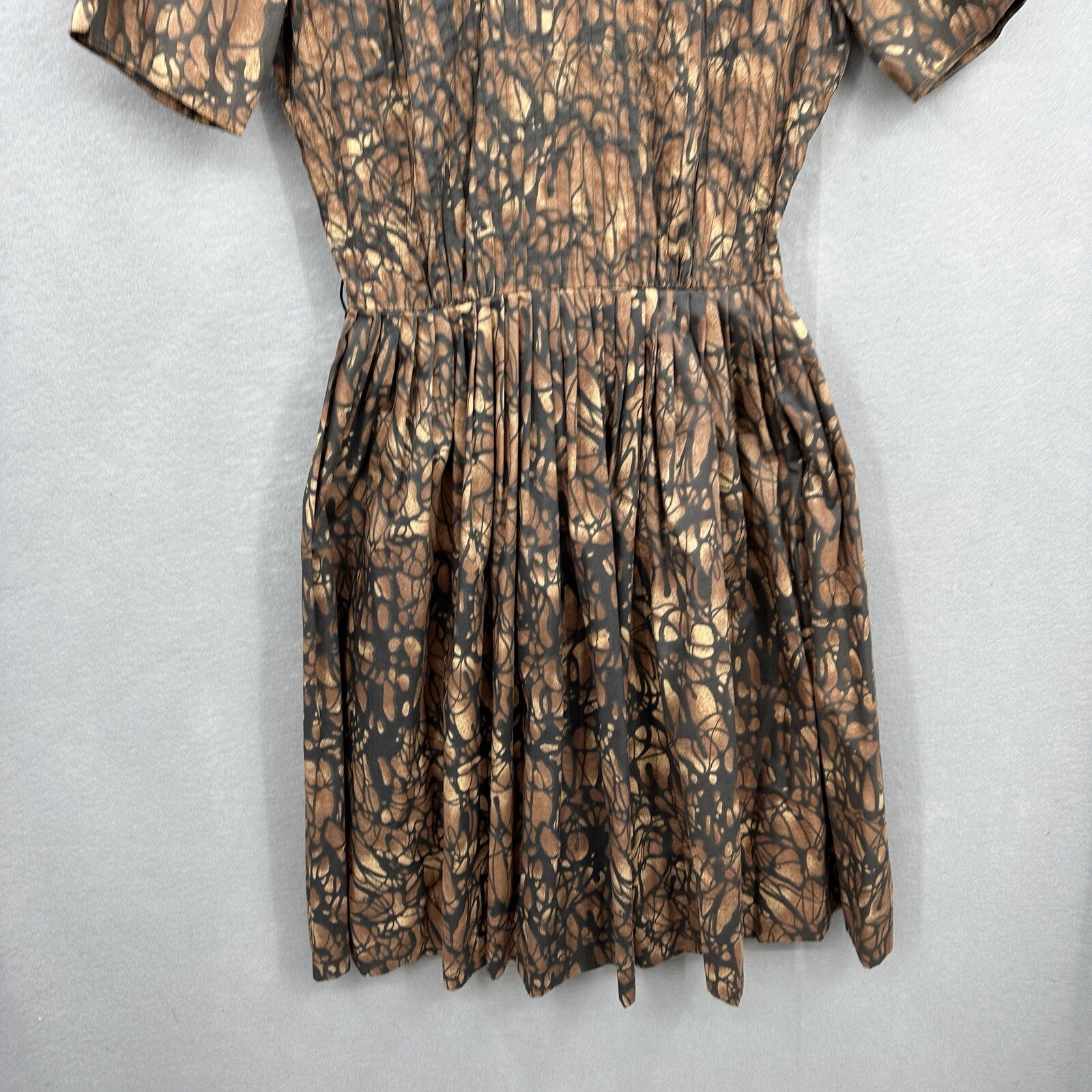 Vintage AnR Jr. Dress S Pintuck Fit Flare House Swing Butterfly Twirl Retro READ