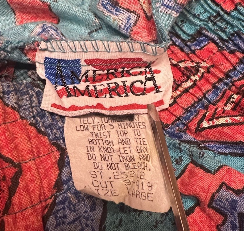 True Vintage America America Southwest Aztec Print Skirt Sz Large Bright Poofy