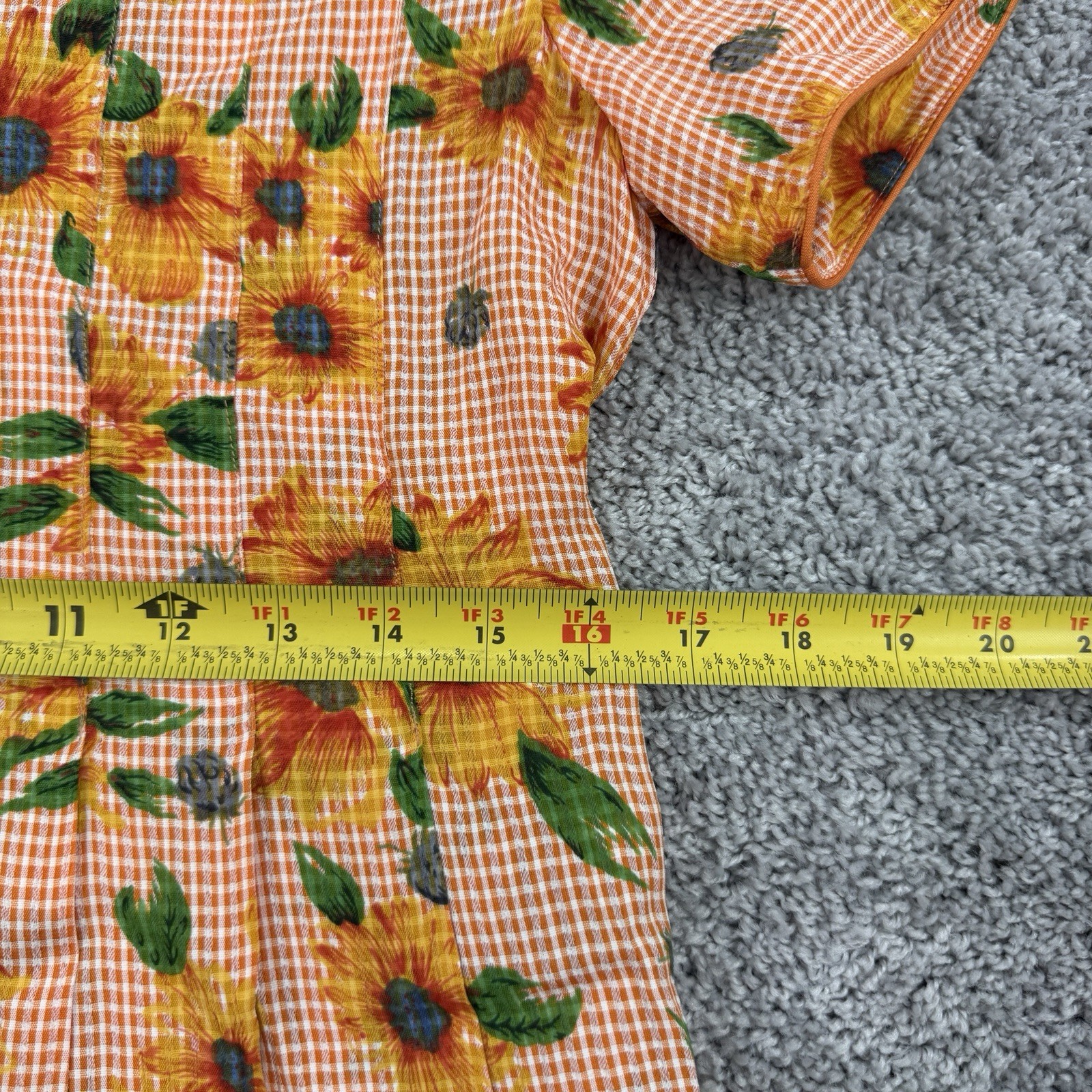 VTG Sarah Elizabeth Dress Women’s 4 Sunflower Cottagecore Prairie Peasant Midi
