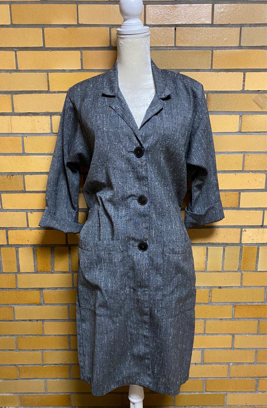 Vtg Secretary Dress Betsy’s Things Button Up Shirt Dress Granny Core Size 5*