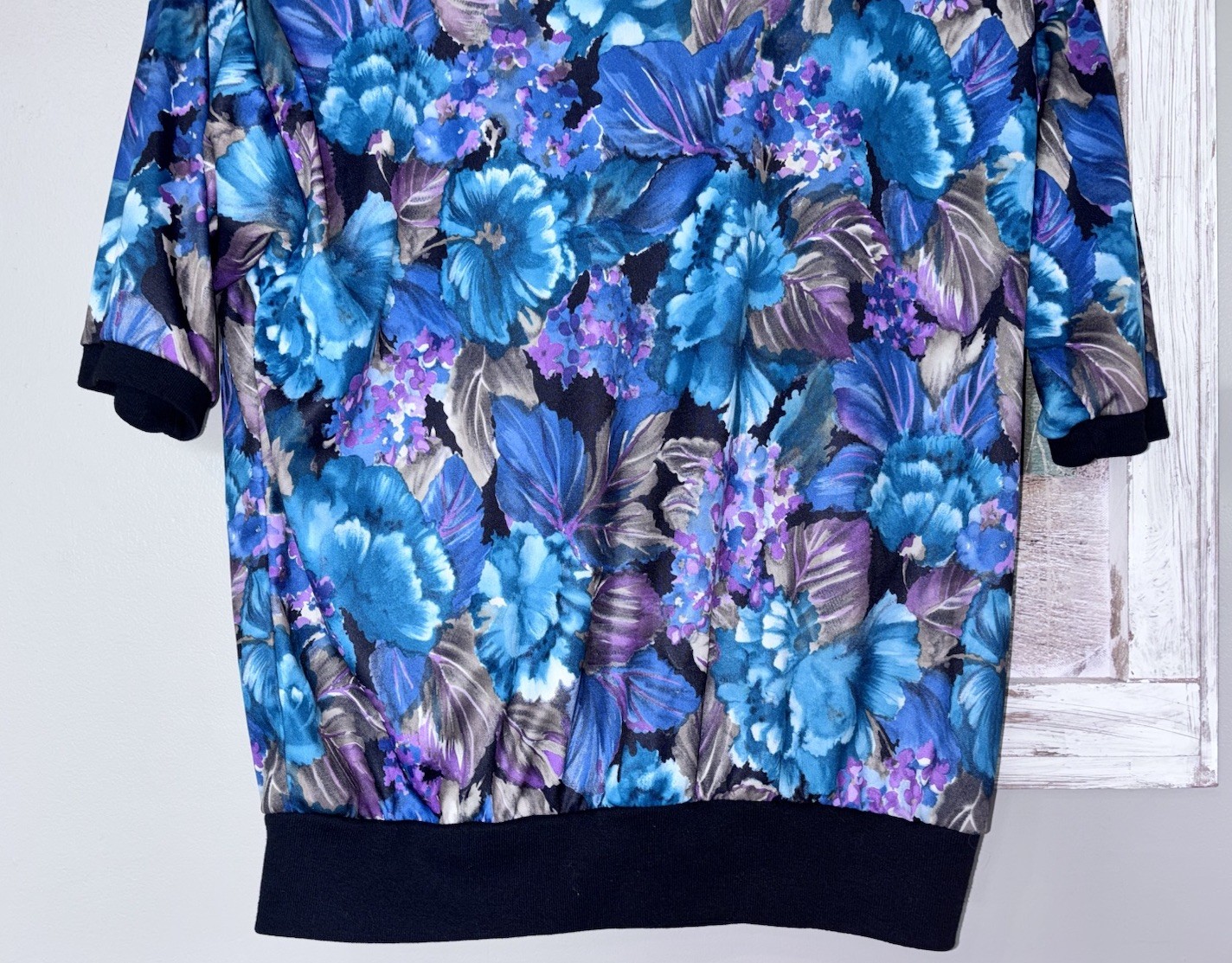 Vtg Act III Women’s Flower Petal Shirt Tropical Floral Top Size Medium Made USA