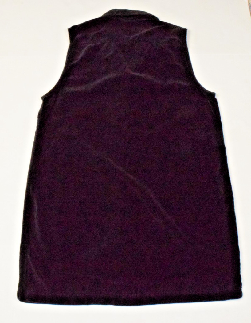 Vintage Dress AMI Alexandre Mattiussi Size XL 90s Midnight Black Velvety Cotton