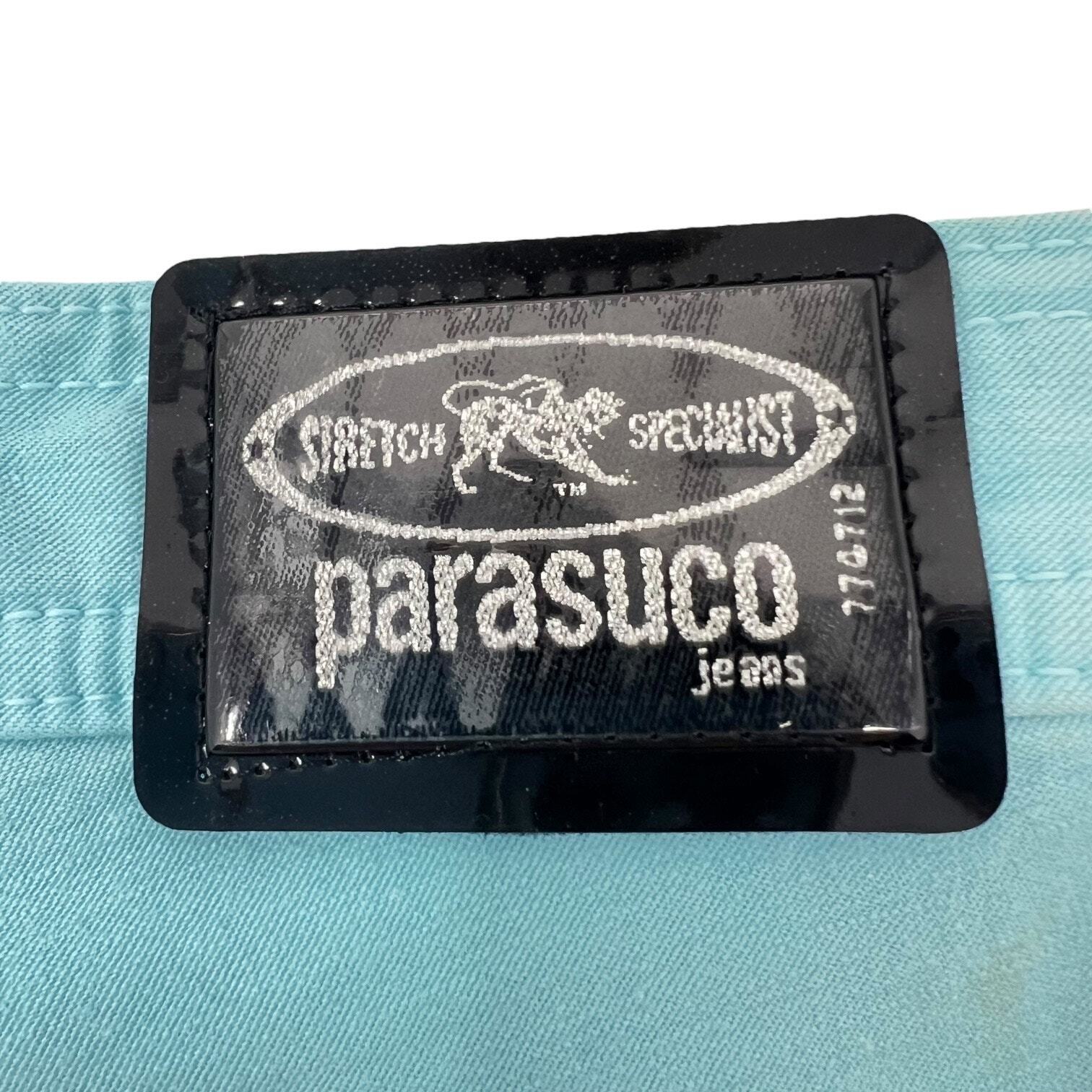 Vintage Parasuco Jeans (S) Turquoise Stretch Mid-Rise 80s/90s Canada 8016