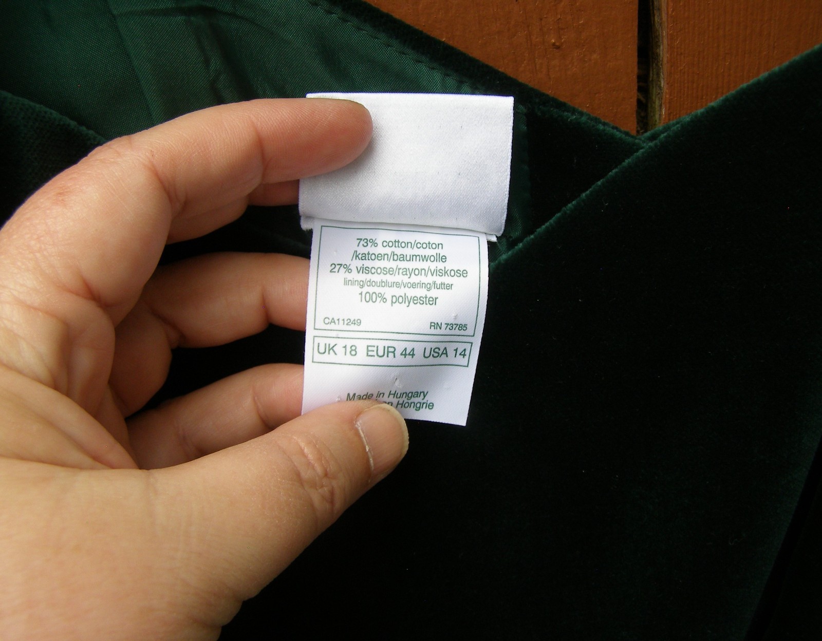 Vintage Green Velvet Velour Laura Ashley Dress Puff Shoulder Back Buttons 14