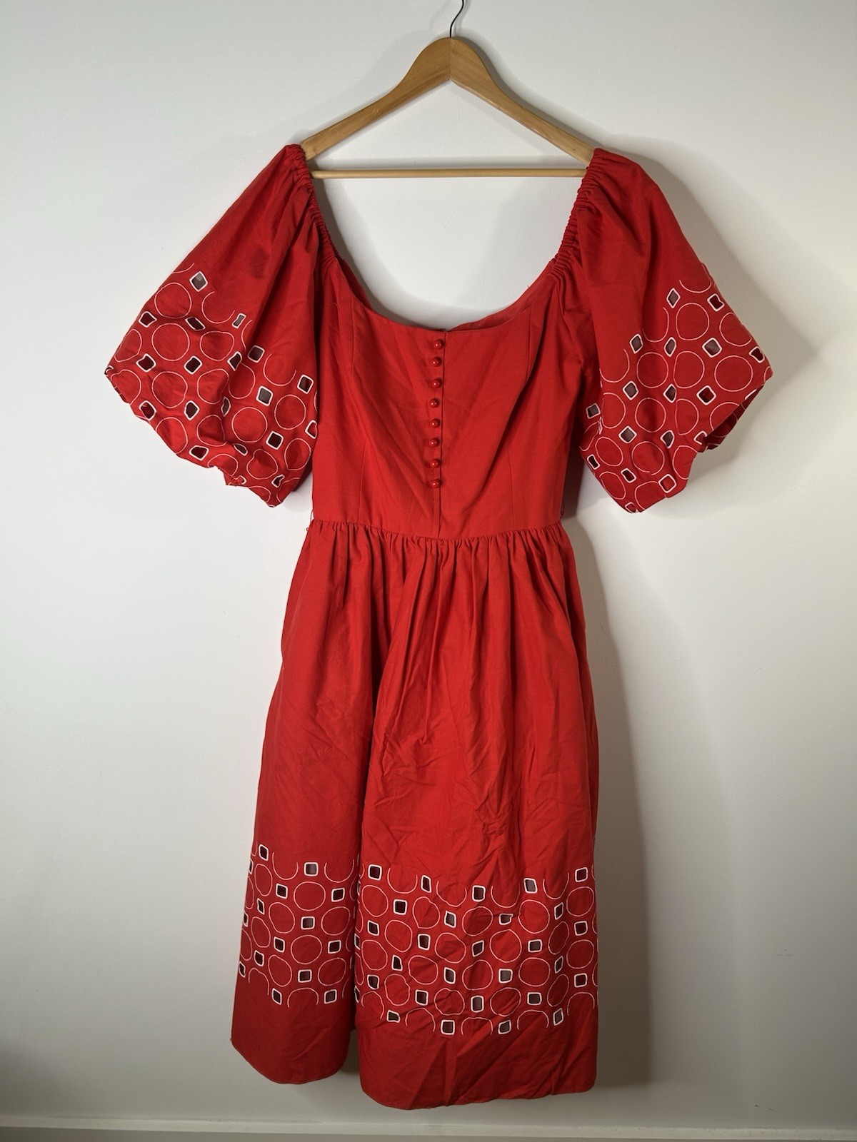 Vintage 1980’s Victor Costa Dress Women’s Red Fit Flare Gown