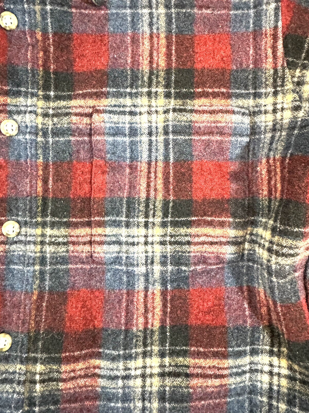 Pendleton Shirt Ladies M Wool Made In USA Plaid Vintage Late 60s Early 70s