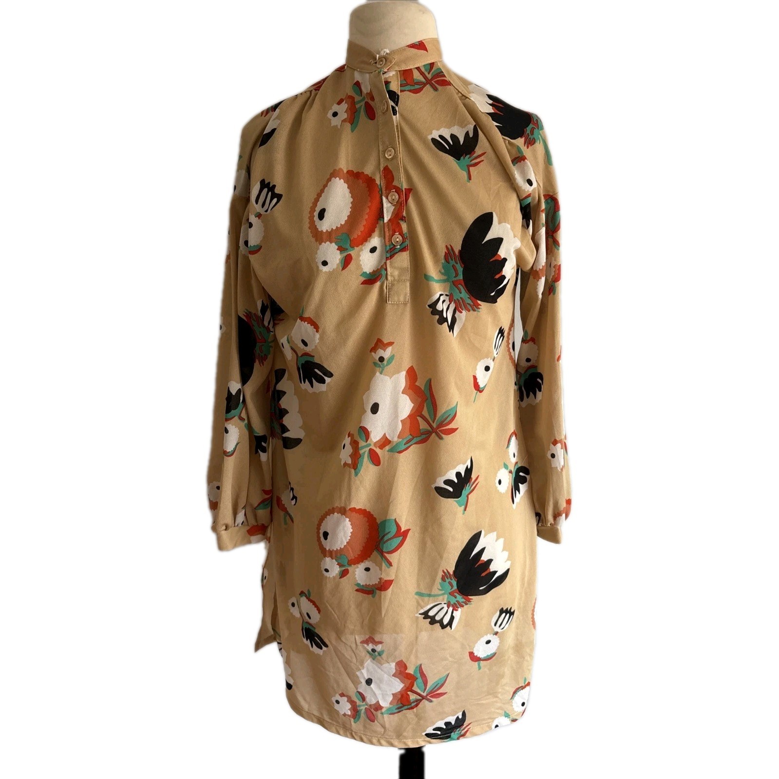 vintage abstract tunic dress flowers 1960s 70s several sizes meds to xxl