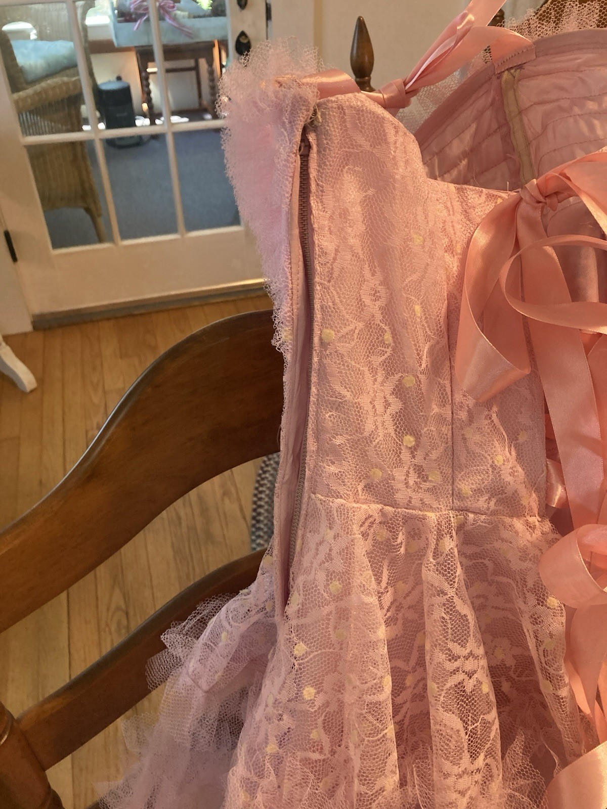 1950s Pink Tooled Dress
