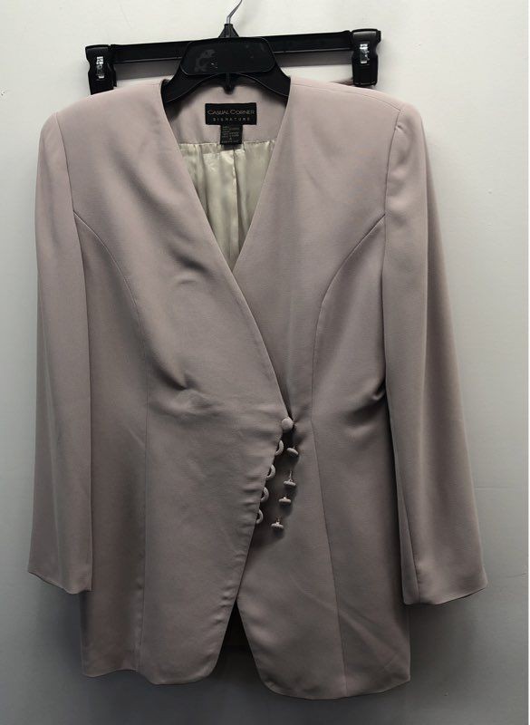 Casual Corner Signature Women’s Mauve Skirt Suit Set Vintage 90s Asymmetrical 4