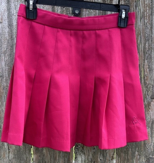 Le Coq Sportif Pink Pleated Tennis Skirt Preppy Athleisure Size 8 Pickleball