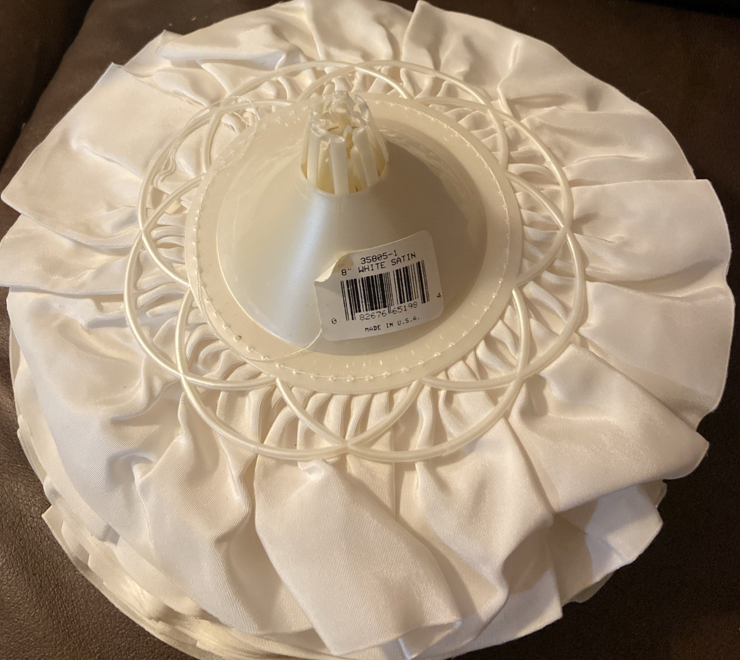 10pc Vtg White Satin Bridal Bouquet Holder Collar Ruff Ruffle Wedding Lot