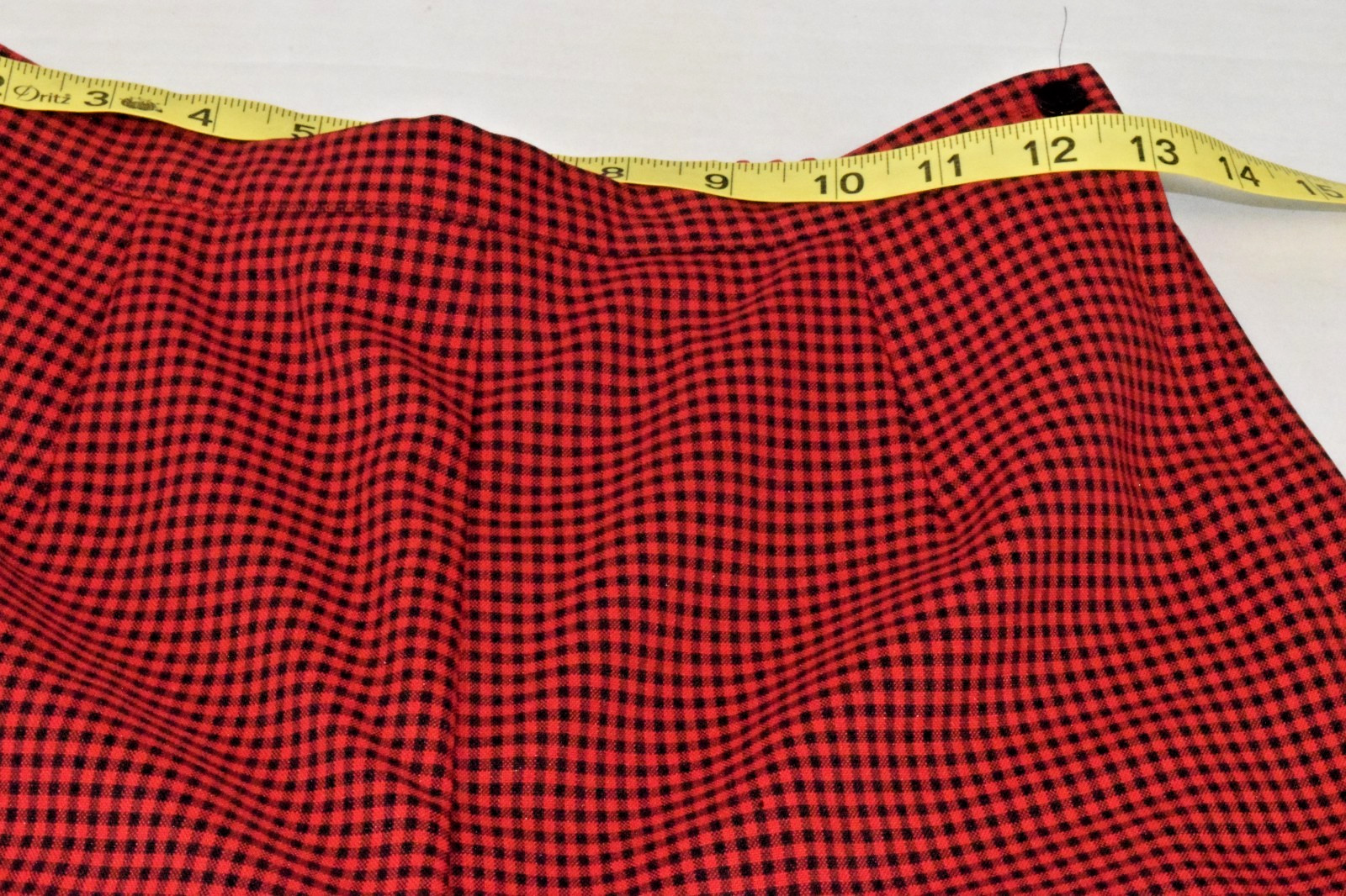 Vintage Suit Set First Option Size 6 80s Red Black Gingham Plaid Poly Made USA