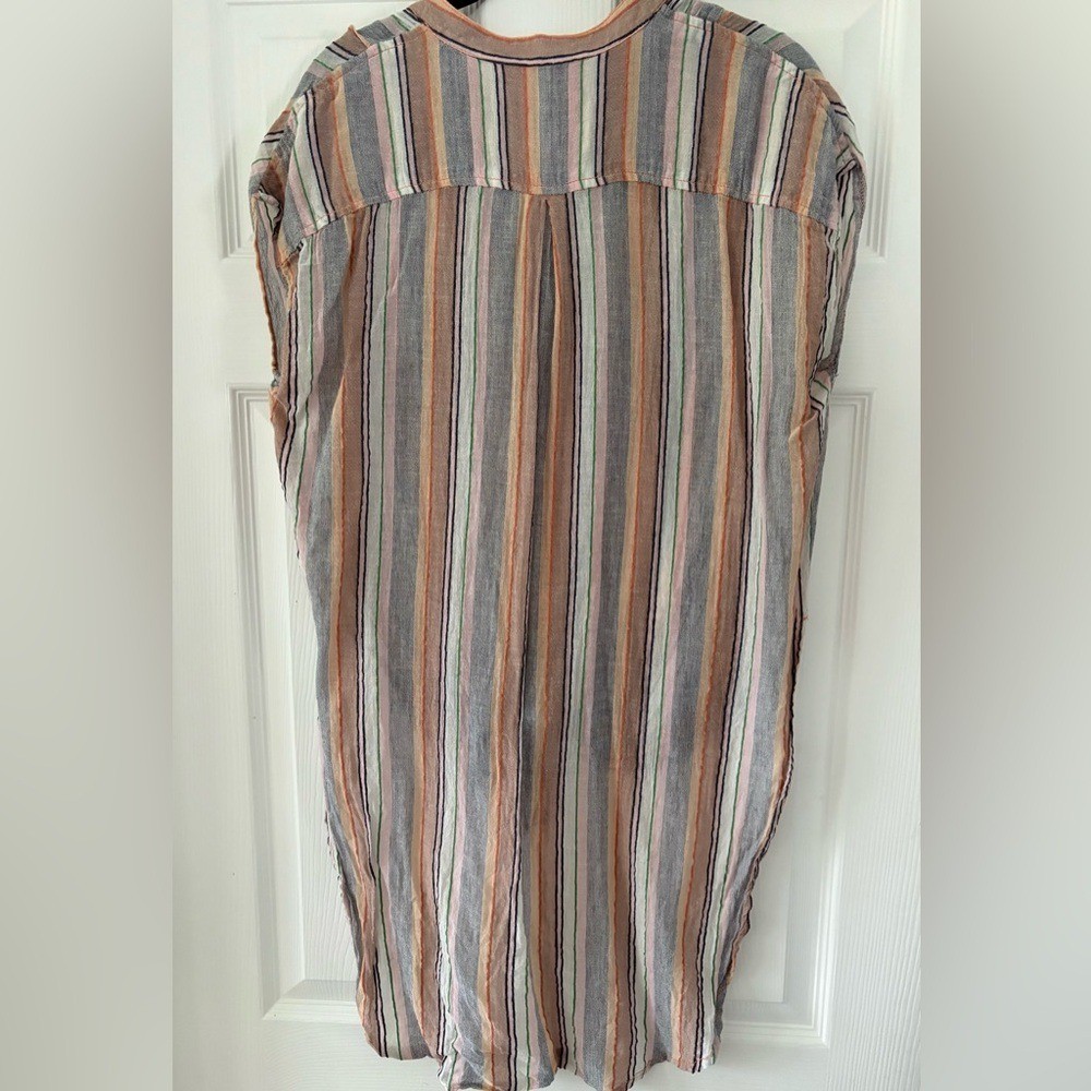 Holding Horses Anthropologie oversized striped sleeveless tunic top