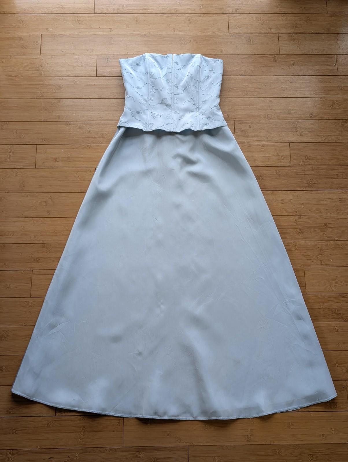 VTG Jessica Mcclintock for Gunne Sax Icy Blue Evening Gown Prom Dress Size 9
